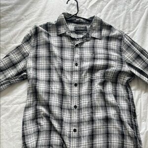 PacSun Black and White Plaid Men's Shirt